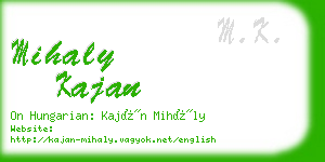 mihaly kajan business card